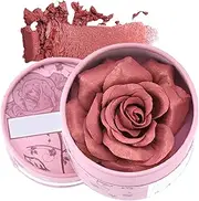 Flower Beauty Blush - 3D Rose Petal Blush | 3.5g Contour Cream Highlighter Natural Scented Pigmented Nude Makeup For Travel Bridal Stage Winter