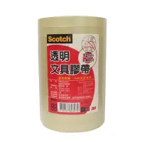 在飛比找momo購物網優惠-【3M】Scotch 透明文具膠帶 12mm x 40yd 