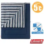 【美國 COLEMAN】冒險者紓壓睡袋 5℃ 保暖科技絨睡袋 信封型化纖睡袋 露營棉被 親子睡袋_CM-38136