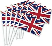 10 PCS British Handheld Small Flag, British Hand held Mini Decor Decoration Banner