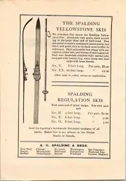 1904 AG Spalding Yellowstone Skis & Pole Winter Sports Original Antique Print Ad