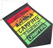 BESPORTBLE Camping Pennant Banner Flags Outdoor Sign Outdoor Decor Outdoor Wreath Triangle Bunting Banner Camp Themed Garden Flag Birthday Banner Campsite Flag Banner Hanging Banner Wood