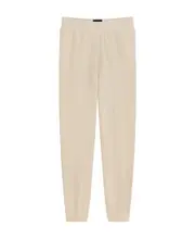 Slim fit jogger pants in embroidered felpa 38 light beige