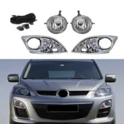 Set Front Bumper Fog Light Lamp W/ Cover Wire Switch For Mazda CX-7 2010-2012 (for: Mazda)