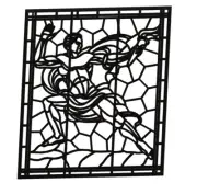 2 DXF cnc file g code laser cut plasma router cutter Stained glass art 5021
