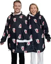 [Jongdari] Couples Hoodies Pajamas, Oversized Two Person Hoodie Couple Sweaters Funny Popcorn Matching Hoodies