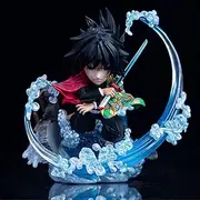 Demon Slayer Figures, Giyu Tomioka Figure 10cm/3.9inch Giyu Water Breathing Q Version Figure Statues PVC Figure Model Collectible Toy for Anime Fans