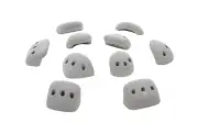 Atomik Climbing Set of 10 Medium Screw-On Basic Jugs in Gray