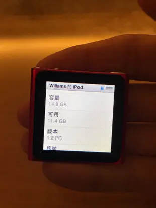 二手 絕版 iPod Nano 6代 16G 紅色 MC699TA 蘋果 Multi-Touch 觸控 mp3 隨身聽