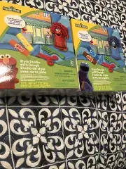 Sesame Street Elmo & Cookie Monster Style Studio With Dough Sets-NIB