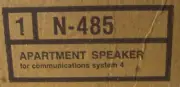 Nutone N485 Apartment Intercom Speaker NEW IN SEALED BOX NOS