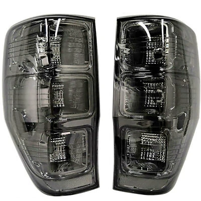 For Ford Ranger PX MK2 2011 - 2018 Pair of Smoked Black TailLights L+R Rear Lamp
