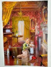Lucie Babbidge's House original fantasy art Richard Bober prelim HarperCollins