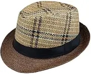 [Ｗoowayo] Sun Hat Womens Sun Hat Straw Men Beach Summer Hats for Women Trilby Cap Jazz Hats Girl Visor Cap Casual Panama Sunh