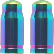 Sarini 2 Pack Titanium Alloy Bicycle Valve Caps MTB Road Bike Tubes Gas Nozzle Durable Lightweight Design