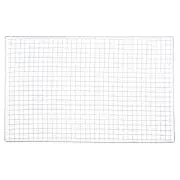 2pcs Square BBQ Grill Net 30x50cm Galvanized Iron Barbecue Mesh Mat