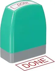 uxcell Done Notice Stamp Self Inking, Red Ink Refillable Office Business Stamp Pre Inked Stamper, Green