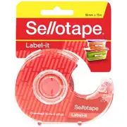 Sellotape Label Tape 18mm x 15m Red