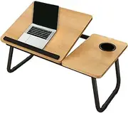 Portable Bed Desk Tray - Adjustable Laptop Table Foldable Lap Couch Desk,Small Adjustable Foldable Bed Table for Laptop and Writing for Couch, Floor, Bed