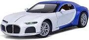 Scale Finished Model Car 1:24 Scale for BUGATTI ATLANTIC Car Alloy Die-cast Metal Simulation Finished Model Toy Gift Miniature Replica Car(White)