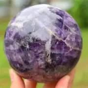 Natural Dream Amethyst Carved Ball Reiki Crystal Sphere Christmas gift XQ2874