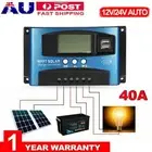 MPPT 40A Solar Panel Charge Controller 12V 24V Regulator Auto Dual USB Battery