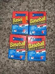 4 1989 Donruss Baseball Cards Unopen Sealed Wax Packs Rated Rookies