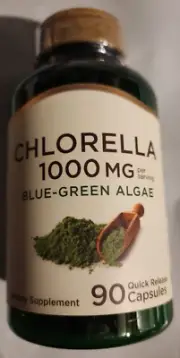 Chlorella Broken Cell 1000mg Per Serving 90 Caps Green Algae Superfood NonGMO