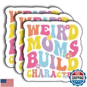 (3Pcs) Weird Moms Build Character Sticker, Moms Decorate Books Laptop Phone W