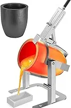 Nelyrho Hand-held Crucible Pouring Tongs with A Graphite Crucible and A Pouring Rack, Work with Crucibles and Melting Furnace, Metal Casting Aluminium Copper Silver #25 (25kg-55lbs)
