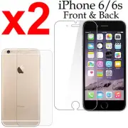 x2 Anti-scratch 4H PET film screen protector for Apple iphone 6 6s front + back