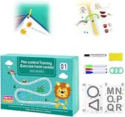Scribble Smart Workbook, 2024 New Scribble Smart Workbook Reusable Early Childhood Education Materials, Preschool Tracing Books Scribble Smart Workbook for Toddler (Level 1)