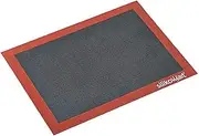 Silikomart Air Mat Perforated Silicone-Fiberglass Baking Mat 11-7/8" x 15-3/4" Black and red