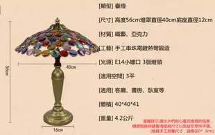 大號 燈 燈具 閱讀燈 書房燈 餐廳燈 歐式復古臺燈 法式奢華傘燈 臥室臺燈床頭燈 土豪金吧臺臺燈 (7.4折)