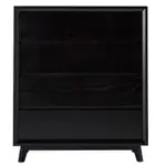 [James Lane] Morgan Oak Tallboy Black - 4 Drawer