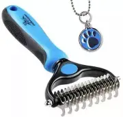 Pat Your Pet Deshedding Brush - Double-Sided Undercoat Rake for Dogs & Cats NEW