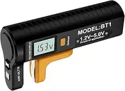 Portable Battery Tester, Digital Battery Tester, Battery Tester with LCD Display, Easy-to-Use, Lightweight, 11.6cm, for AAA, AA, and Rechargeable Batteries