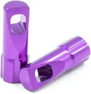 JRC Components Lightweight Aluminium Valve Cap Set - Presta Compatible - Purple
