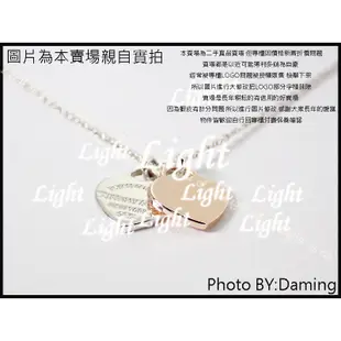 【Light】專櫃真品 已送洗 925 合金 玫瑰金 色 雙愛心牌 愛心 鎖頭 項鍊 雙心 TIFFANY