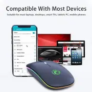 2.4G Wireless Bluetooth LED Optical Mouse 3 DPI with USB Receiver for Laptop PC