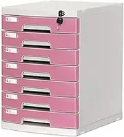 File Cabinet Office Desktop Folder Storage Box File Box Drawer Type Organizer for Home Office(Pink2)