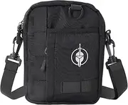[Hoplite Sports] Men's Messenger Bag – Stylish, Durable & Versatile Crossbody Shoulder Bag for Work, Travel, and Everyday Use – Professional Shoulder Bag for Men with Adjustable Straps, Black