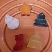 Le Creuset Chopstick Rest Christmas Motif Set of 5 Authentic New No Box