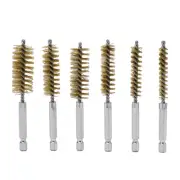 6 Pieces Of Drilling Brushes, Copper Wire Tube Cleaning Brushes For Impact drill