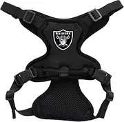Littlearth Unisex-Adult NFL Oakland Raiders Front Clip Pet Harness, Team Color, Medium
