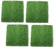 CIMAXIC 4Pcs Artificial Grass Mat Realistic Fake Turf for Garden Decoration DIY Landscape Pet Friendly Easy Maintenance Versatile Use Outdoor Indoor Spaces