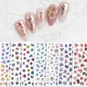 3D Petal Nail Stickers Flower Nail Stickers Stylish Lase Laser Flower Stickers