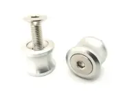 Swing Arm Paddock Stand Bobbins 10mm Silver For Kawasaki Z750 2004-2011