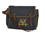 Ralph Lauren RRL Vintage Distressed Canvas Leather Nautical Messenger Bag New