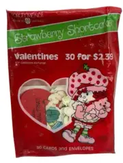 NOS Vintage 1980s Strawberry Shortcake Classroom Valentines 32 Cards & Envelopes